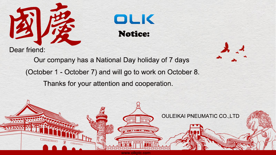 Olk Pneumatic National Day Holiday Meddelelse